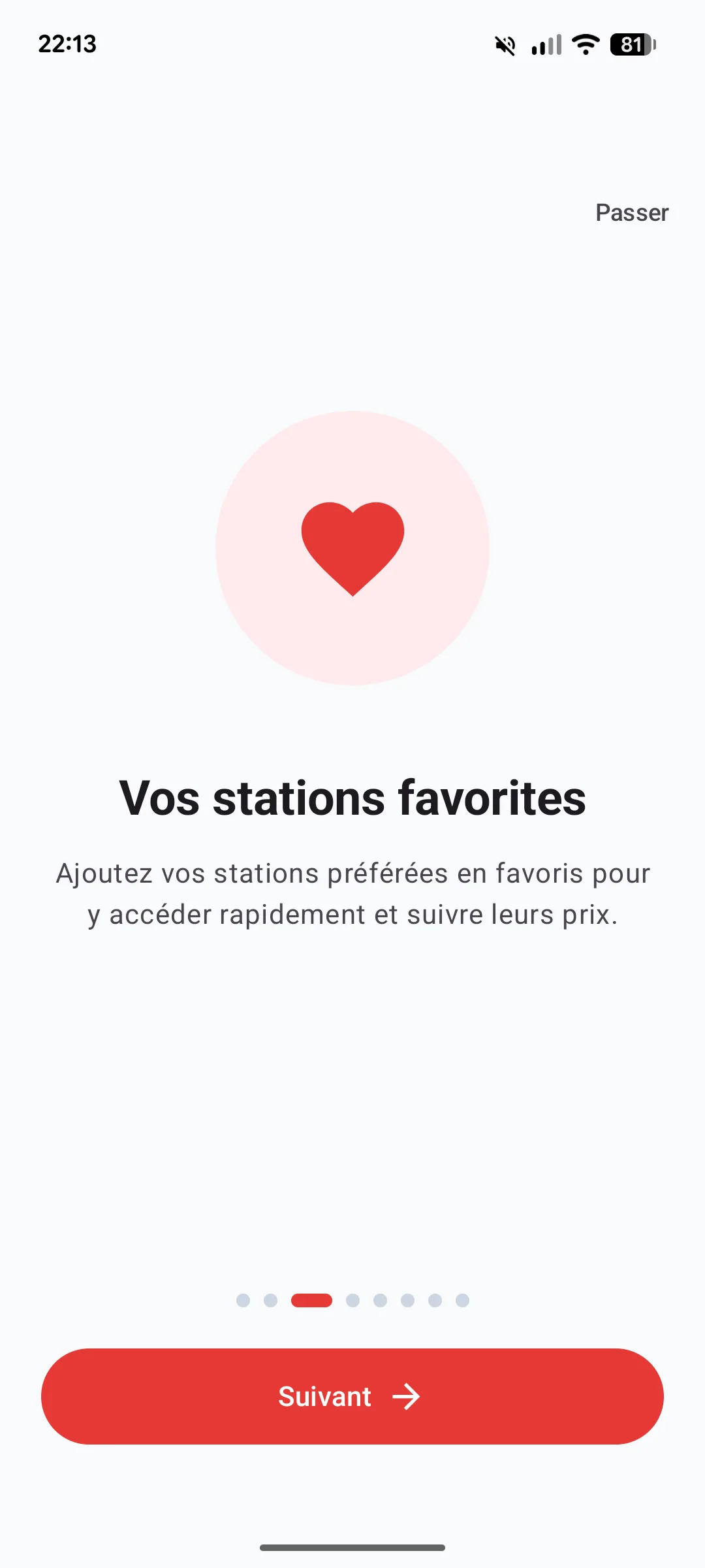Gestion des stations favorites avec suivi de l'évolution des prix