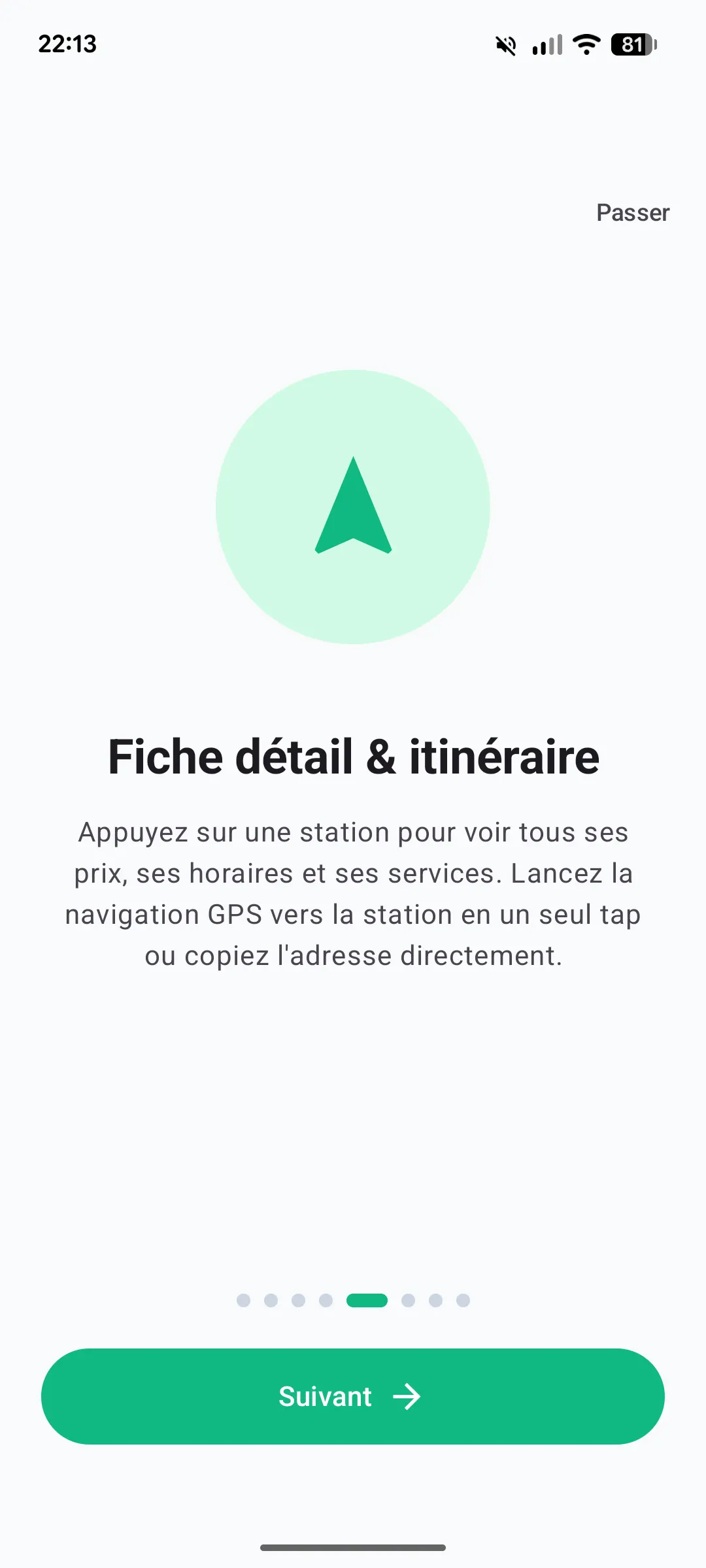 Fiche détail d'une station-service : prix par carburant, adresse et horaires