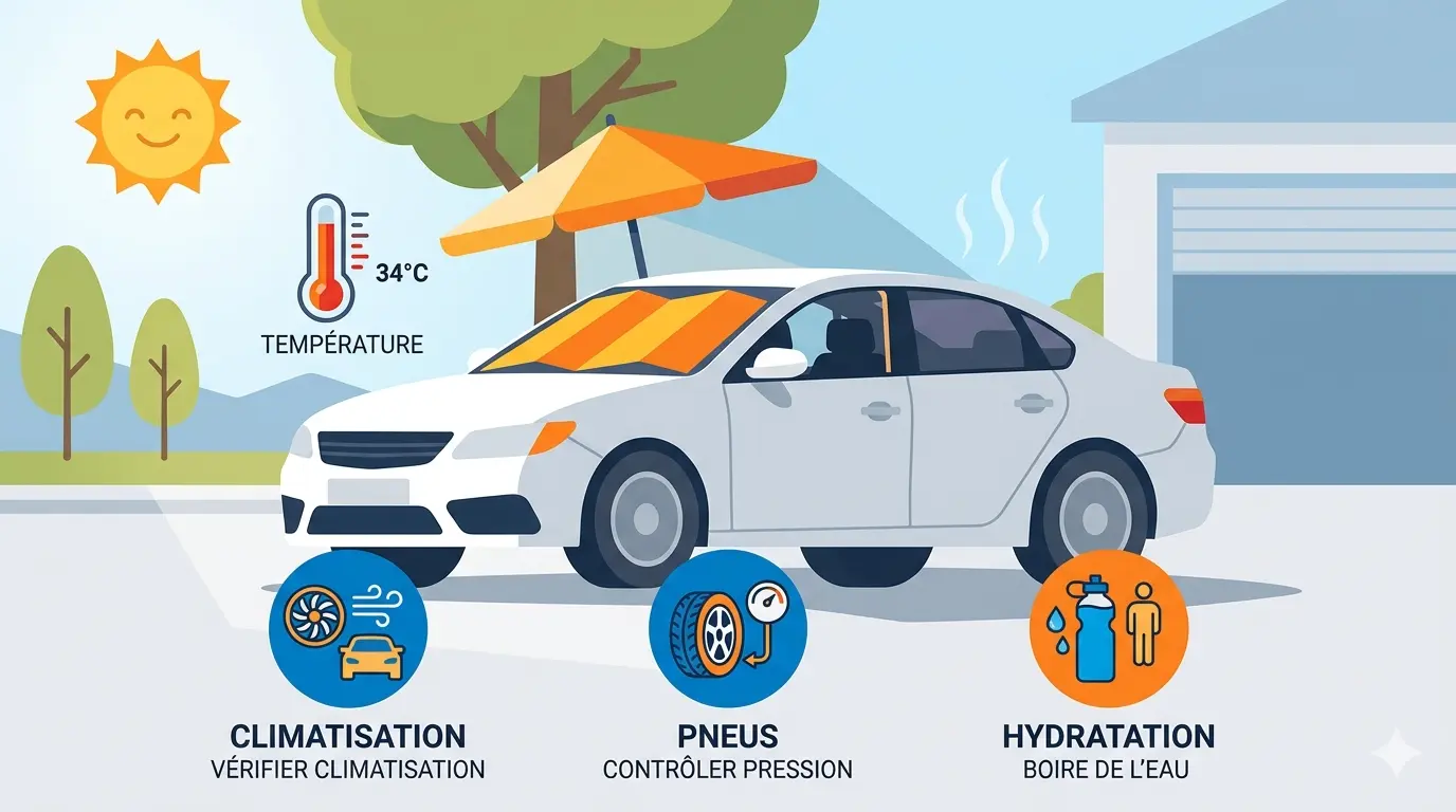 Canicule en voiture : clim, carburant et sécurité